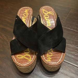 Sam Edelman black platform wedge